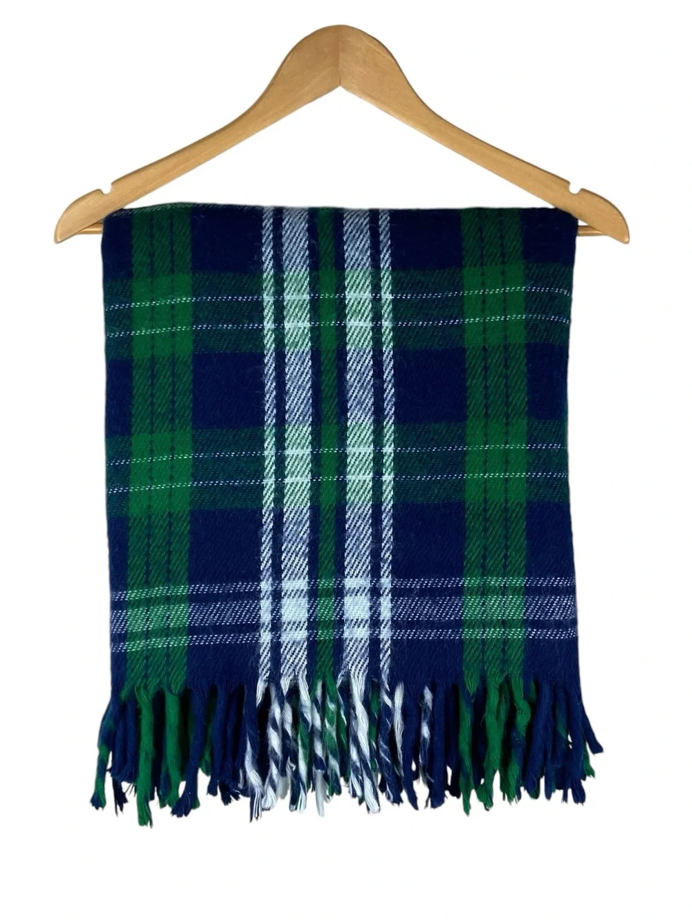 Vintage Faribault Mills Tartan Plaid Throw Stadium Blanket Faribo CabinCore